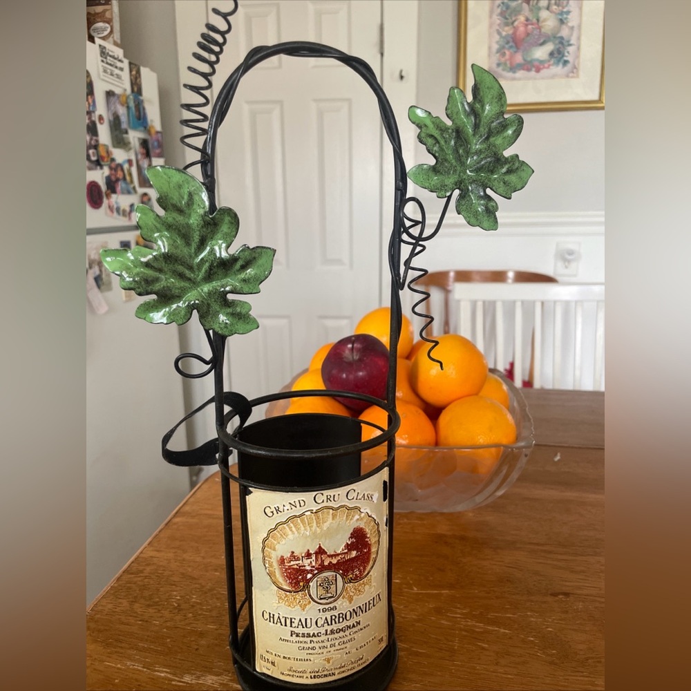 Wine Bottle Holder - Black and Green